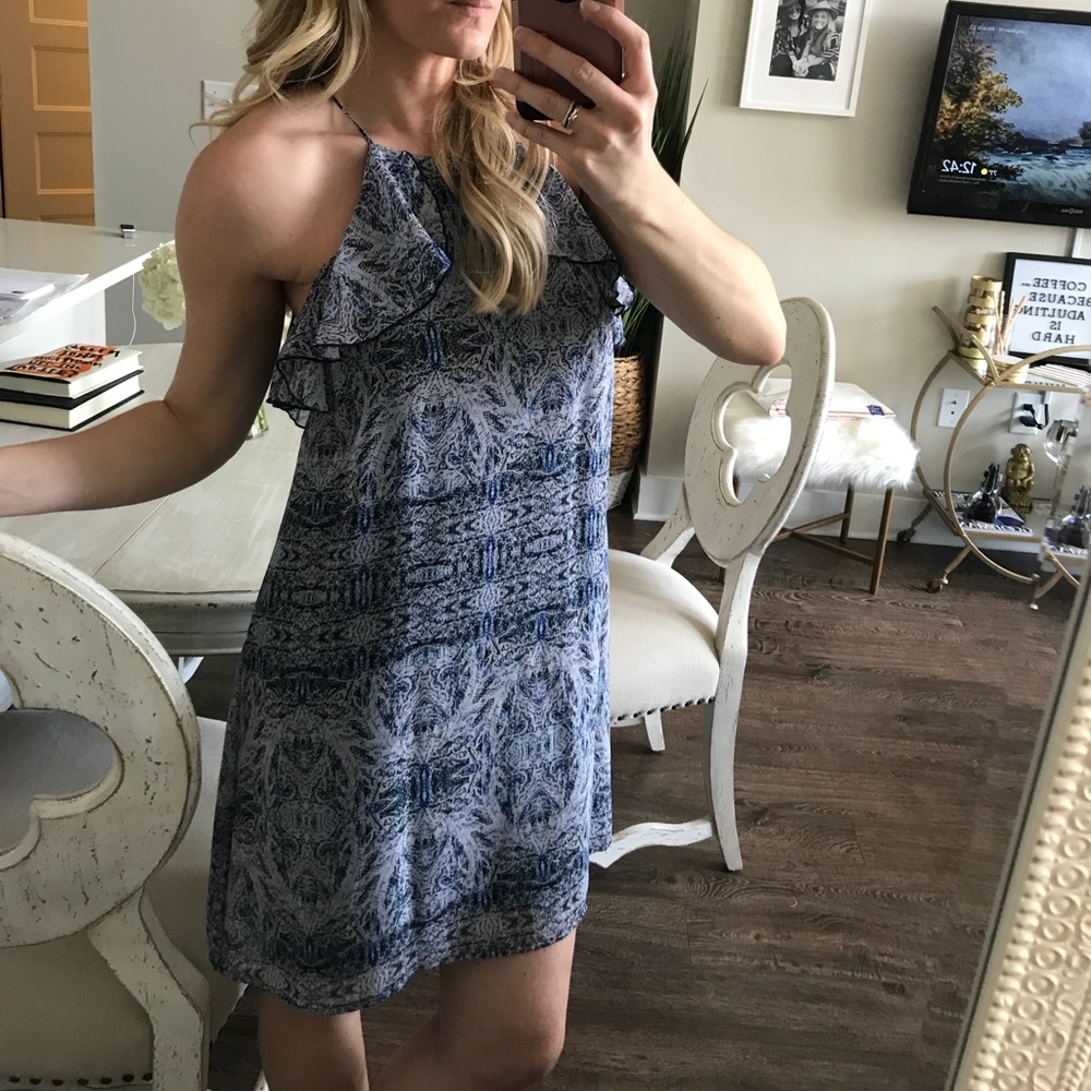 BCBGeneration Blue Paisley Dress
